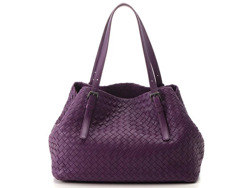 BOTTEGA VENETA Tote Bag Intrecciato Leather Purple